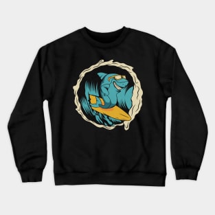Shark Surfer Crewneck Sweatshirt